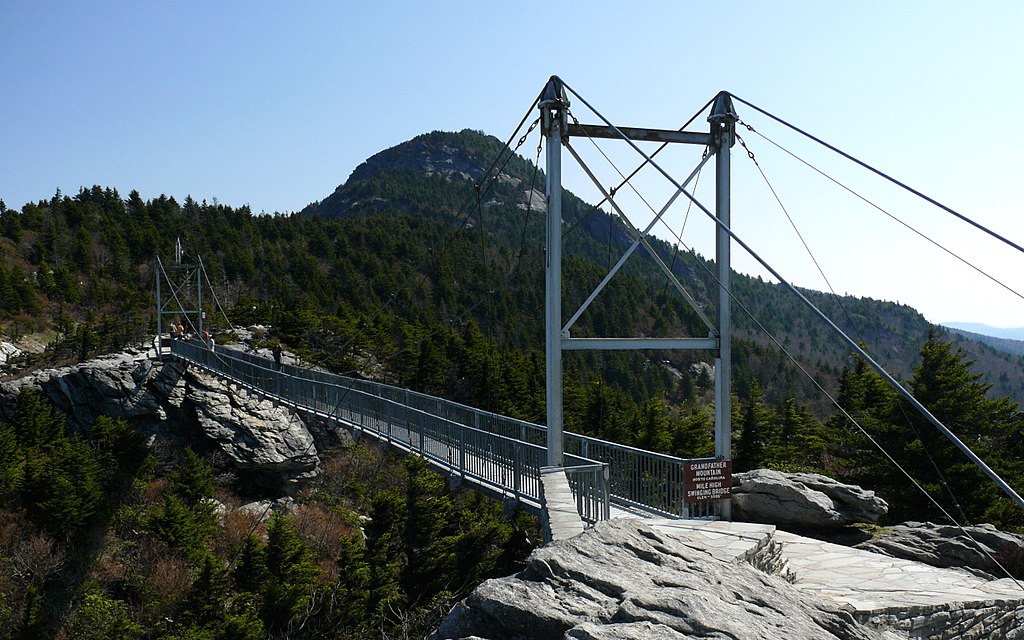 Grandfather Mountain suspension bridge.