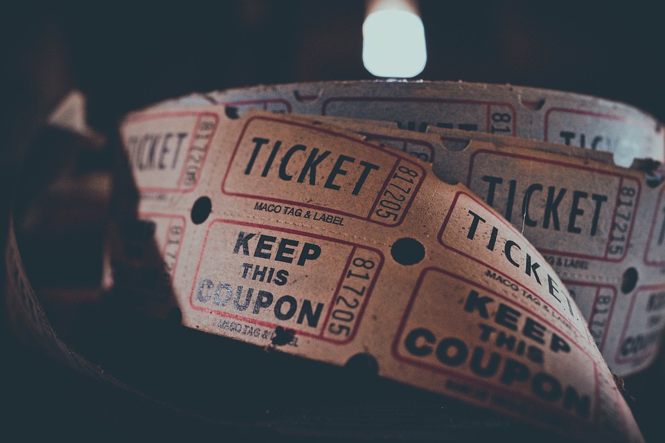 A roll of movie tickets.